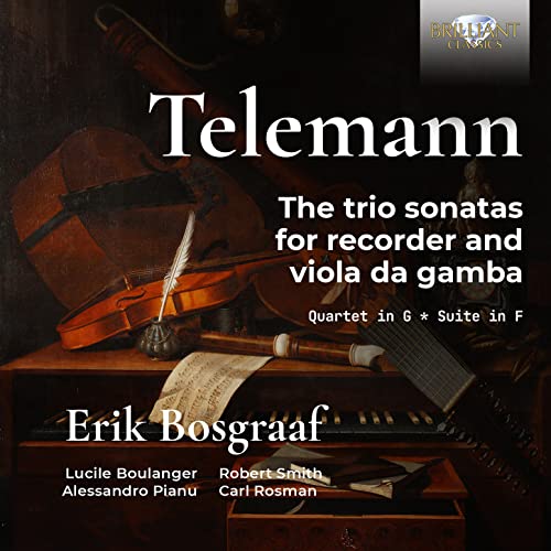 Erik Bosgraaf|Robert Smith|Lucile Boulanger|Alessandro Pianu|Carl Rosman - Telemann: Trio Sonatas for Recorder and Viola da Gamba [CD]