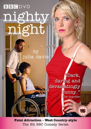 DVD cover for "Nighty Night" featuring a blonde woman in a red dress.