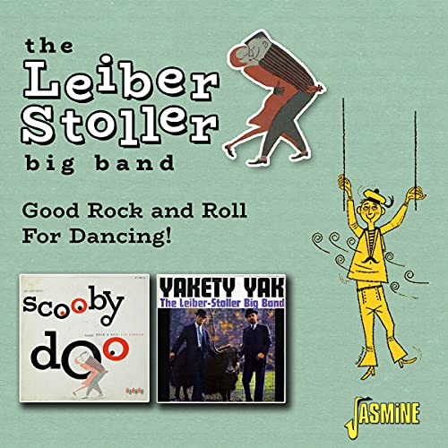 CD cover with green background, cartoon characters, and two album covers displayed below the title.