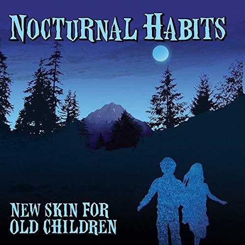 Vinyl album cover with silhouetted figures and a full moon in a forest landscape.
