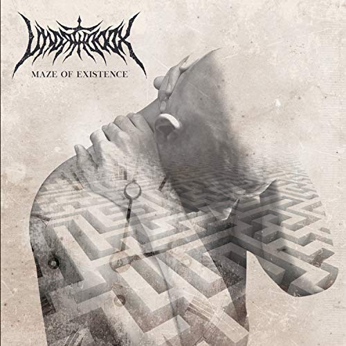 Album cover with a man overlaid with a maze design, titled "Maze of Existence".