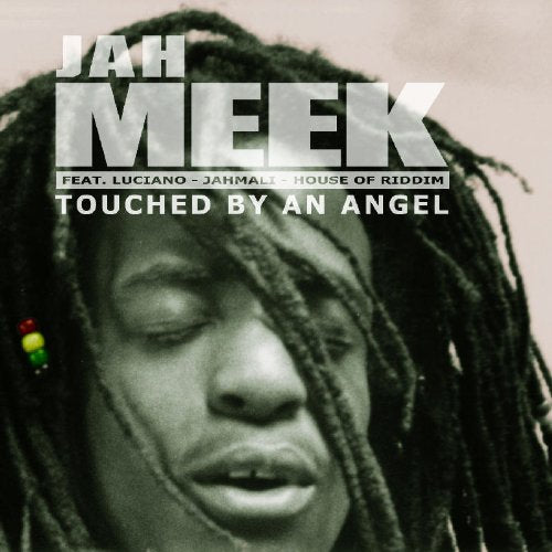 "Album cover with a man with closed eyes and dreadlocks, titled 'Touched By An Angel'."