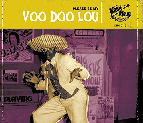 "Album cover with a man dancing, wearing a hat and holding a guitar."