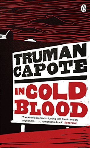 Book cover of "In Cold Blood" by Truman Capote, with red and black design.