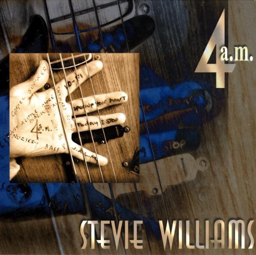 "Album cover featuring a hand on a guitar neck with '4 a.m.' and artist name."