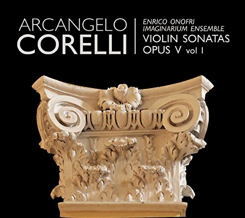 "CD cover with ornate stone capital on black background, featuring white text."