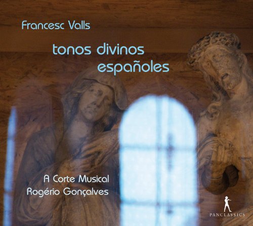 CD cover with two stone angel statues and arched window in the background.