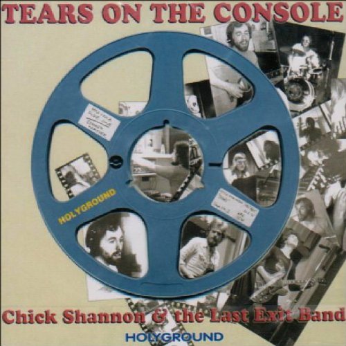 Album cover with blue film reel and black-and-white band photos, titled "Tears on the Console".