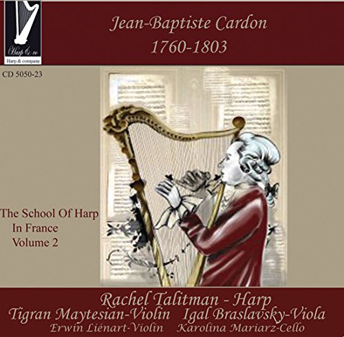 CD cover with a drawing of a man playing a harp.