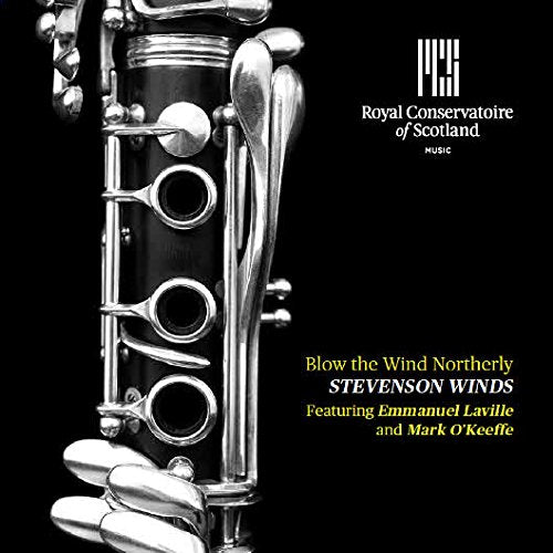"CD cover featuring a close-up of a silver clarinet against a black background."