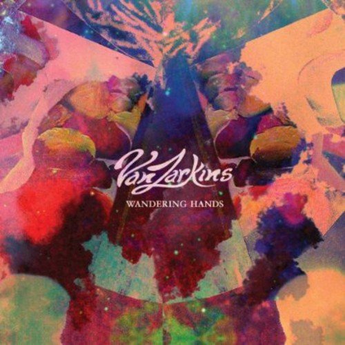 "Album cover for 'Wandering Hands' by Van Larkins, featuring a multicolored abstract design."