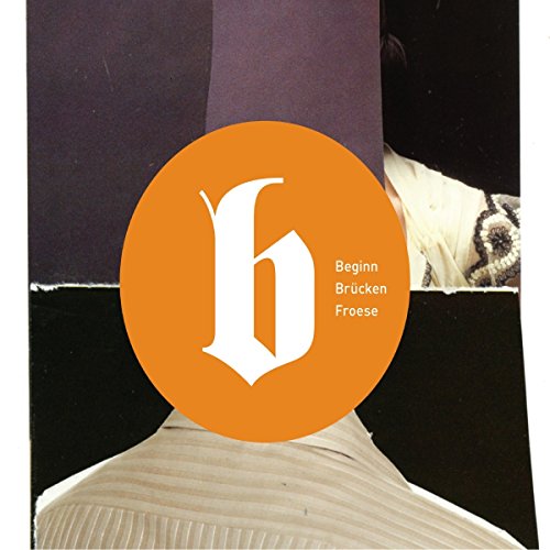 "Vinyl record cover with a collage image and orange 'b' logo."
