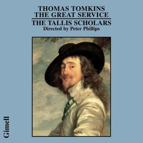 "CD cover featuring a portrait of a man in 17th-century attire on a blue background."