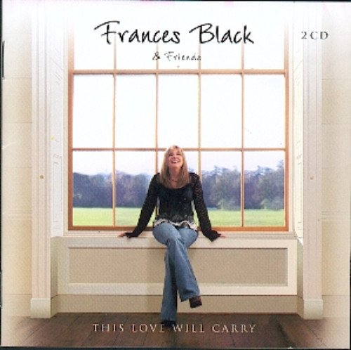 "CD cover featuring a blonde woman sitting on a windowsill, outdoors visible."