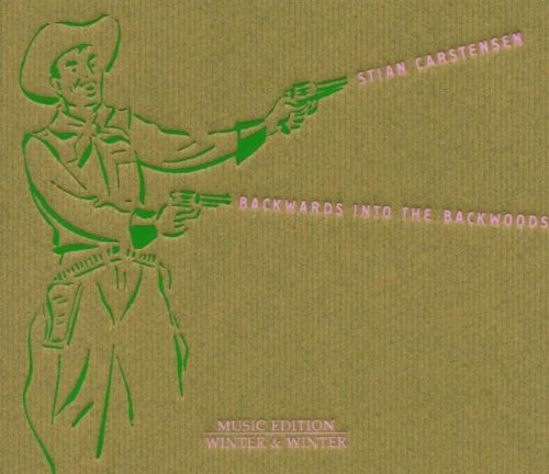 "CD cover art featuring a cowboy holding two guns on a brown background."