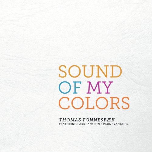 "Album cover with 'Sound of My Colors' in multicolored text on a white textured background."