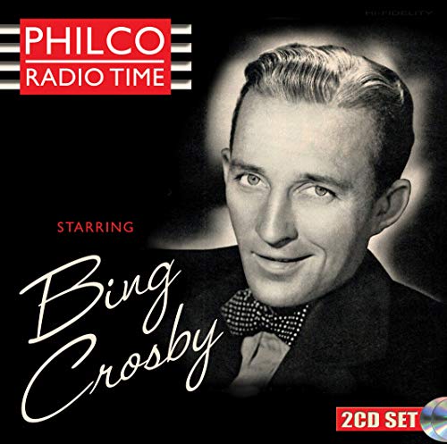 Bing Crosby's black-and-white portrait on a CD cover with red text and logos.
