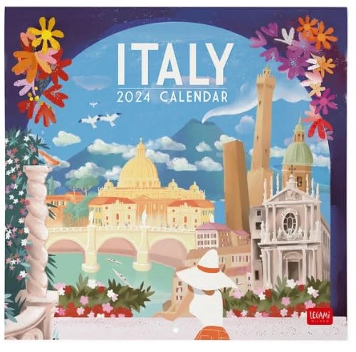 Legami - Wall Calendar 2024, 12 Months and Annual Planner, Space for Notes and Notes, Number of the Week, Zodiac Signs and International Holidays, Single Cellophanation, 30x29 cm