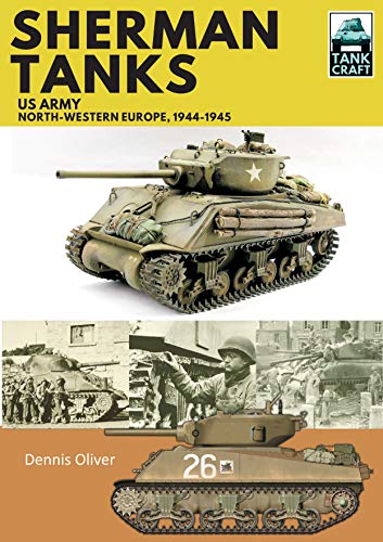 "Book cover featuring a Sherman tank with a yellow, white, and orange background."