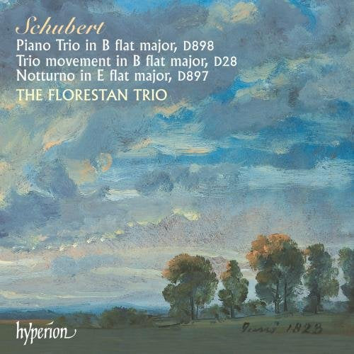 "CD cover featuring a landscape painting with trees and cloudy sky, with white text overlay."