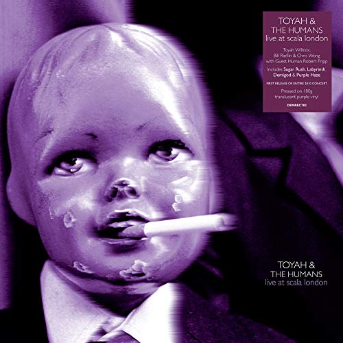 Purple vinyl album cover featuring a baby with a cigarette.