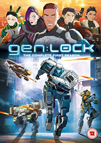"Gen: Lock Season 1 DVD cover featuring animated characters and robots in action."