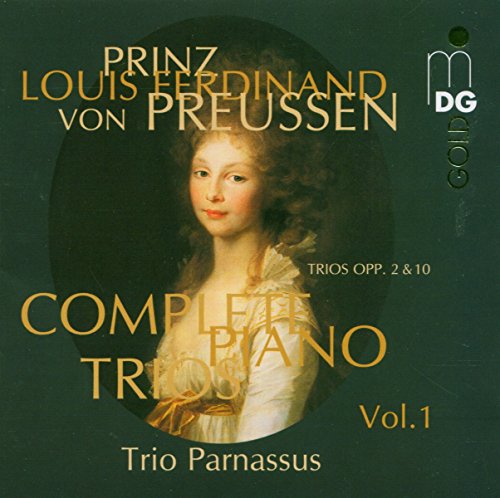 "CD cover with a portrait of a woman in 18th-century attire, gold text on dark green."