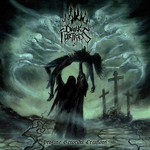 Dark, eerie album cover with hooded figure and ghostly apparitions in a graveyard.