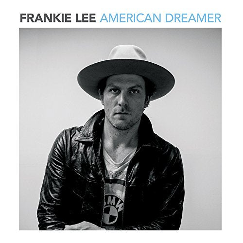 Black and white album cover featuring a man in a leather jacket and hat.