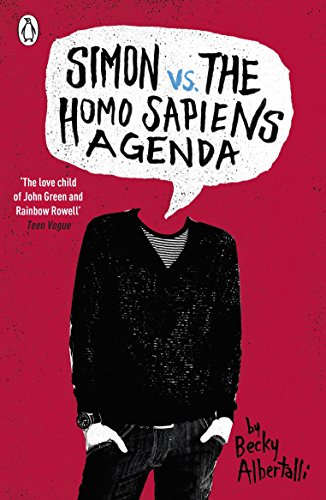 "Book cover of 'Simon vs. the Homo Sapiens Agenda' by Becky Albertalli, featuring a faceless person."