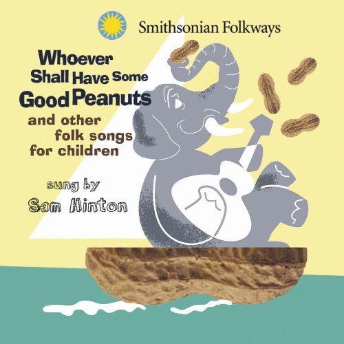 "Album cover with cartoon elephant and peanuts on yellow and green background."