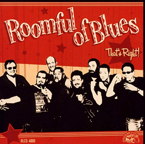 "CD album cover with red background and black-and-white band photo."