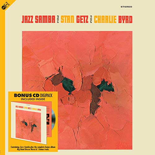 Album cover with red textured center, yellow border, and artist names in red and yellow.
