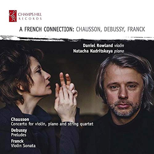 "CD cover featuring a man and woman with text describing the music content."