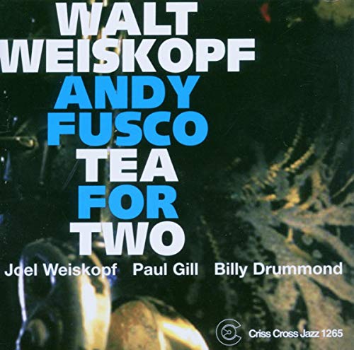"CD cover with 'Walt Weiskopf & Andy Fusco - Tea for Two' text on a dark background."