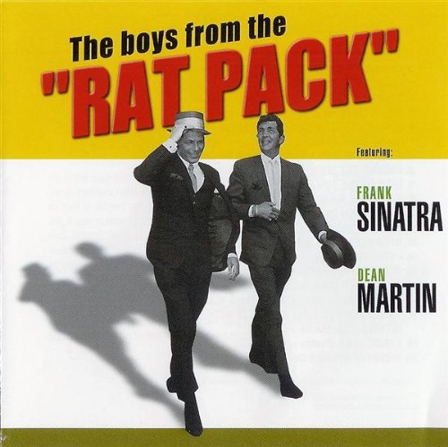 "CD cover with Frank Sinatra and Dean Martin in suits on a yellow and white background."