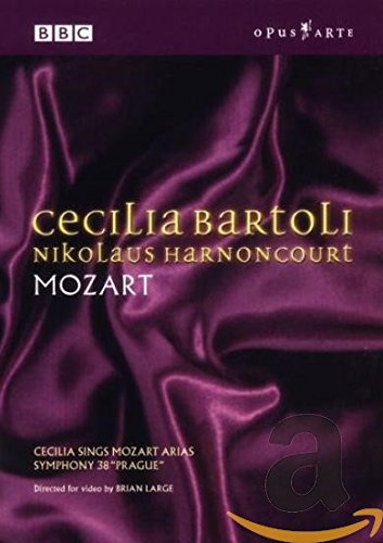 DVD cover with purple satin background and yellow and white text featuring Cecilia Bartoli.