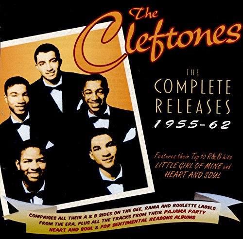 "CD cover featuring The Cleftones, a group of five men in tuxedos."