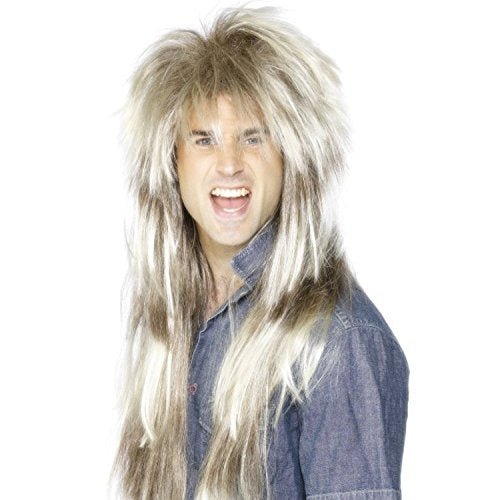 Smiffys 80's Mega Mullet Blonde Wig - Brown