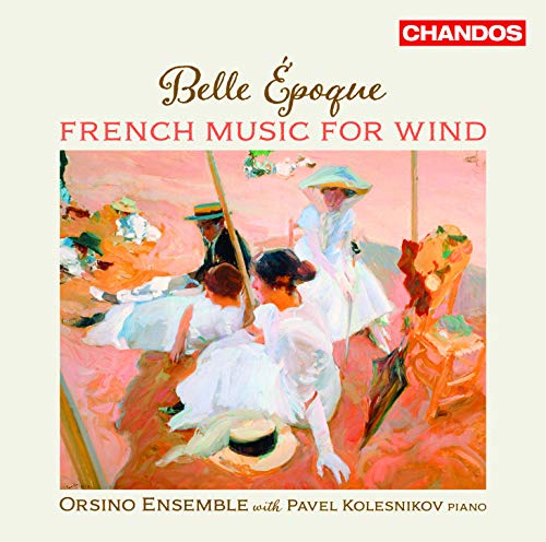 A CD cover featuring an impressionist painting of people in white clothing on a beach.