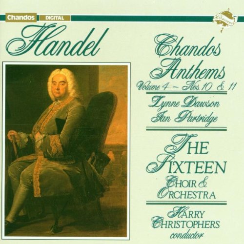CD cover with portrait of Handel and text describing the music album.