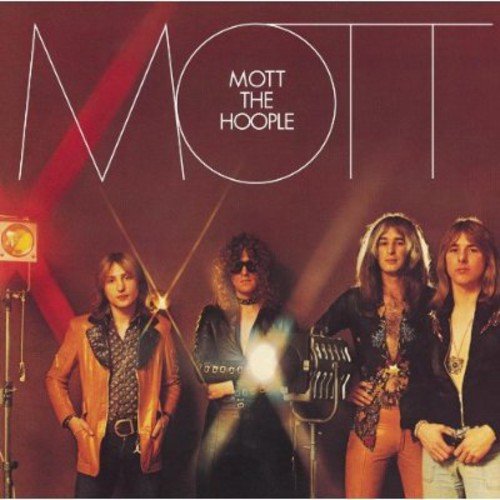 "Album cover featuring the band Mott the Hoople with four members posing together."