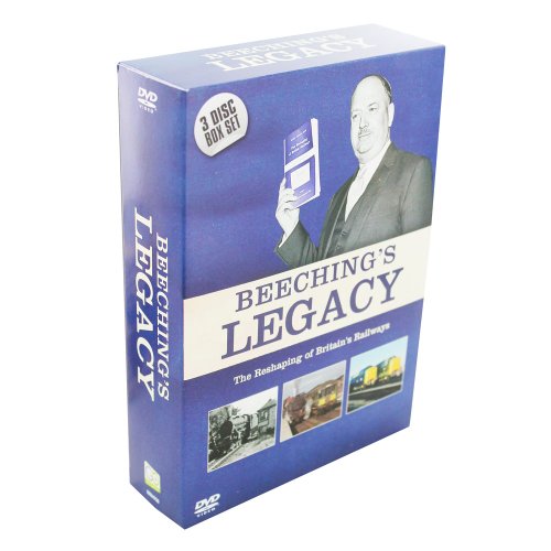 Blue DVD box set with title "Beeching's Legacy" and a man's portrait on the cover.