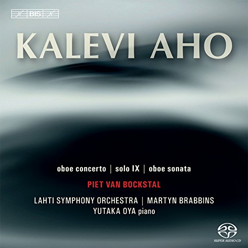 "CD cover featuring 'KALEVI AHO' in large text on a black and white background."