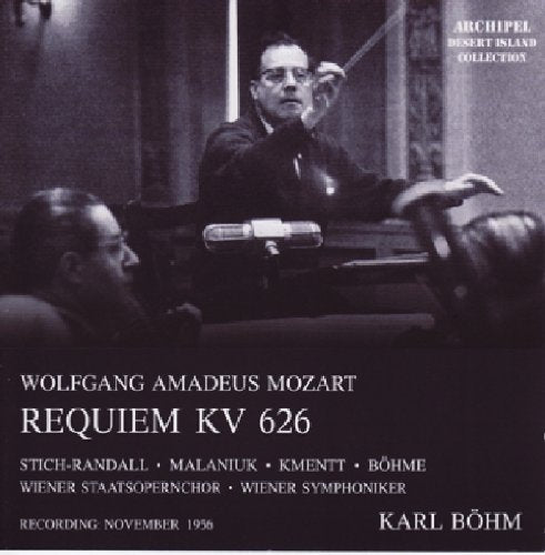 Black and white image of a conductor leading an orchestra on a CD cover.