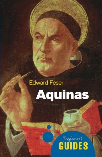 Book cover featuring a medieval portrait of Saint Thomas Aquinas writing.