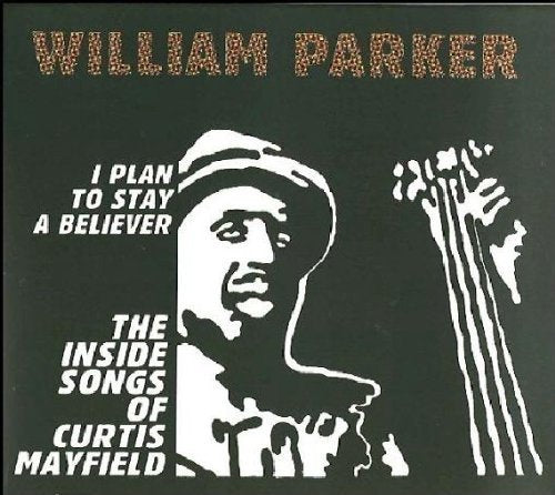"CD cover with black background, white illustration, and gold text."