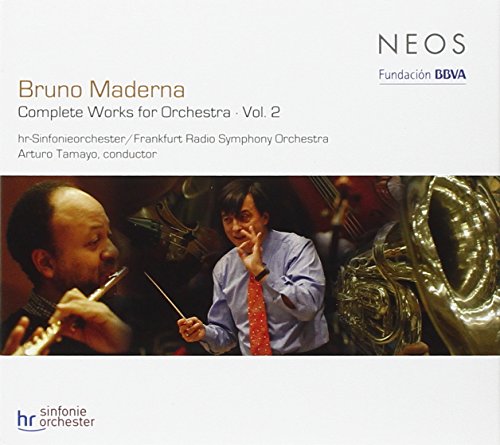 CD cover with conductor leading an orchestra, white background, and text describing the album.