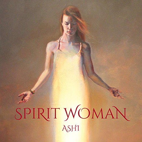The alt text for the image is: "Album cover featuring a woman in a white dress surrounded by light."