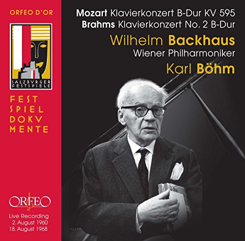 A CD cover featuring a black-and-white image of Wilhelm Backhaus with red sidebar.
